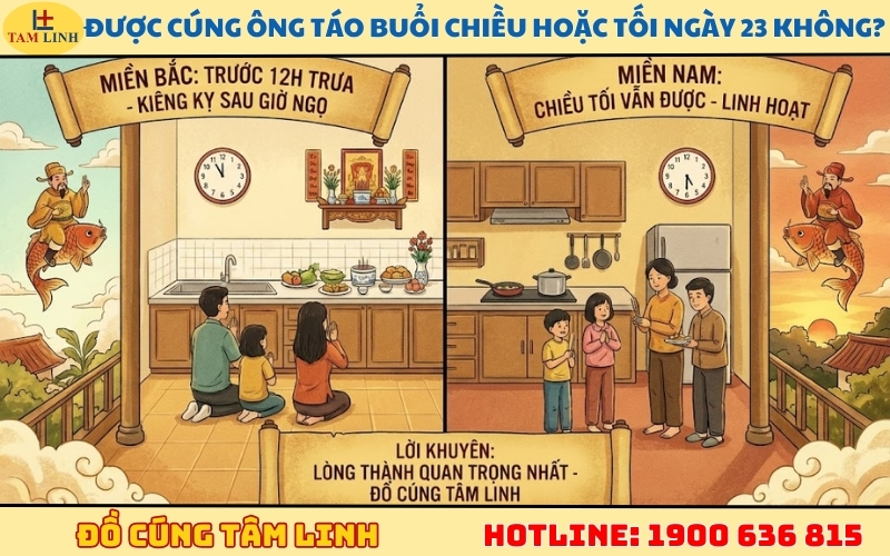 Có được cúng ông Táo vào buổi chiều hoặc tối ngày 23 không