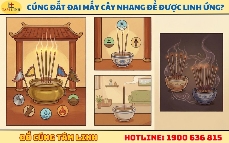 Cúng đất đai mấy cây nhang để được linh ứng