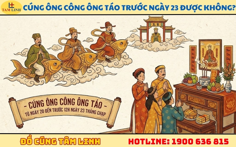 Cúng ông Công ông Táo trước ngày 23 được không