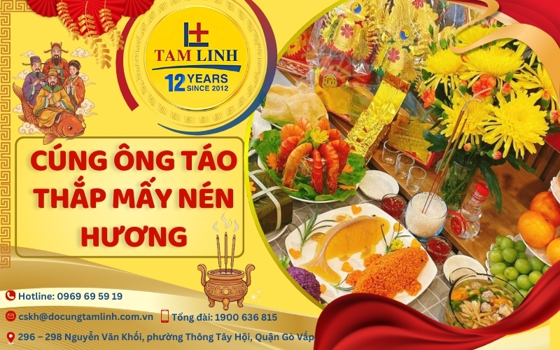 cúng ông táo thắp mấy nén hương