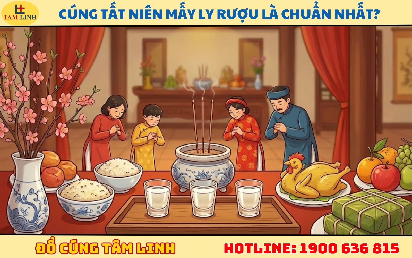 Cúng tất niên mấy ly rượu là chuẩn nhất