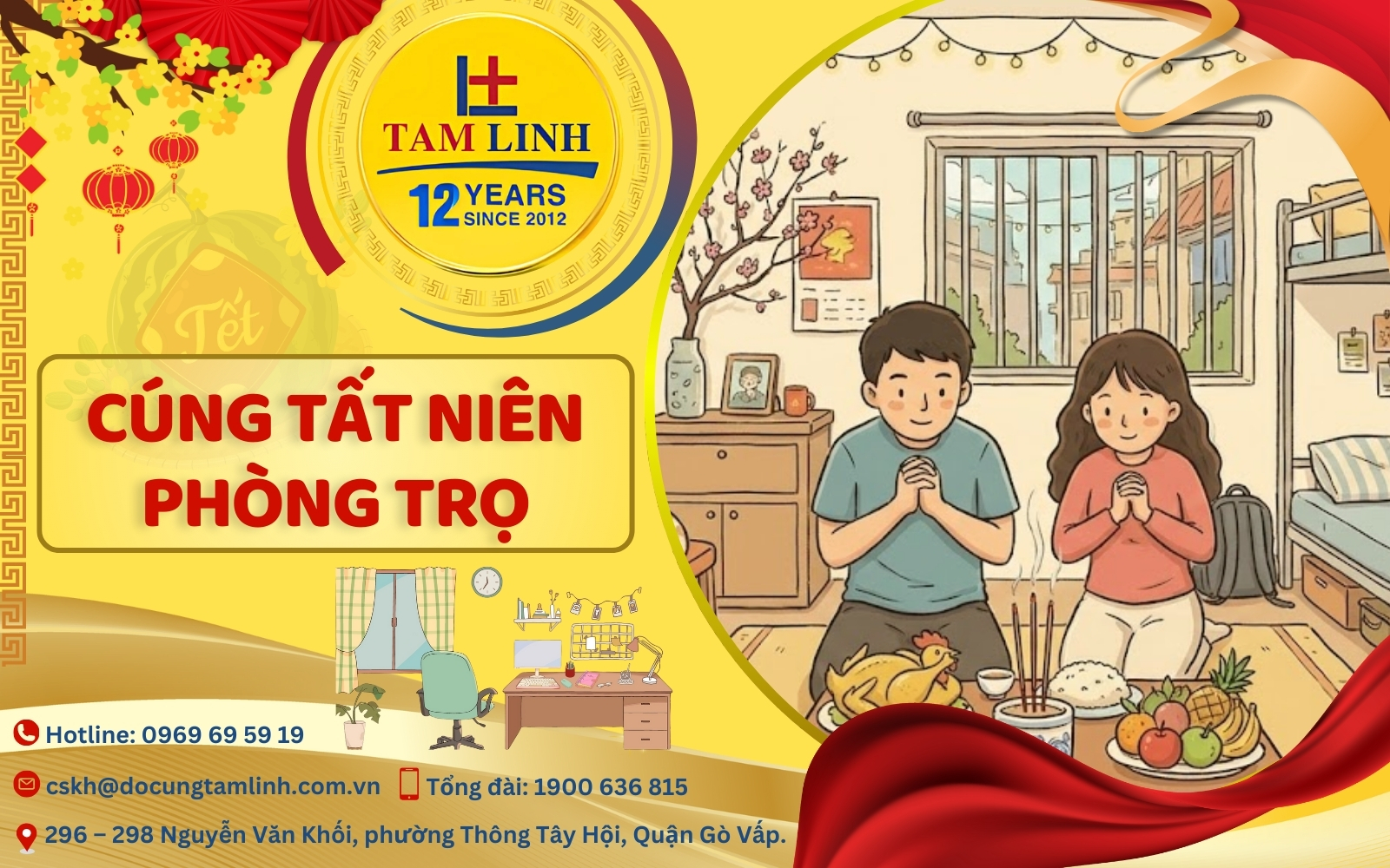 Cúng tất niên phòng trọ