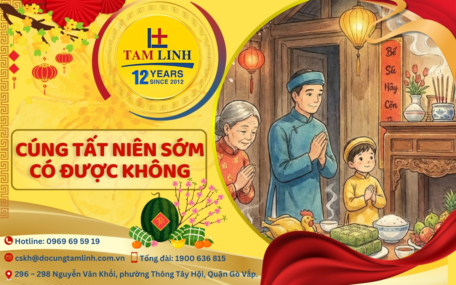 Cúng tất niên sớm có được không