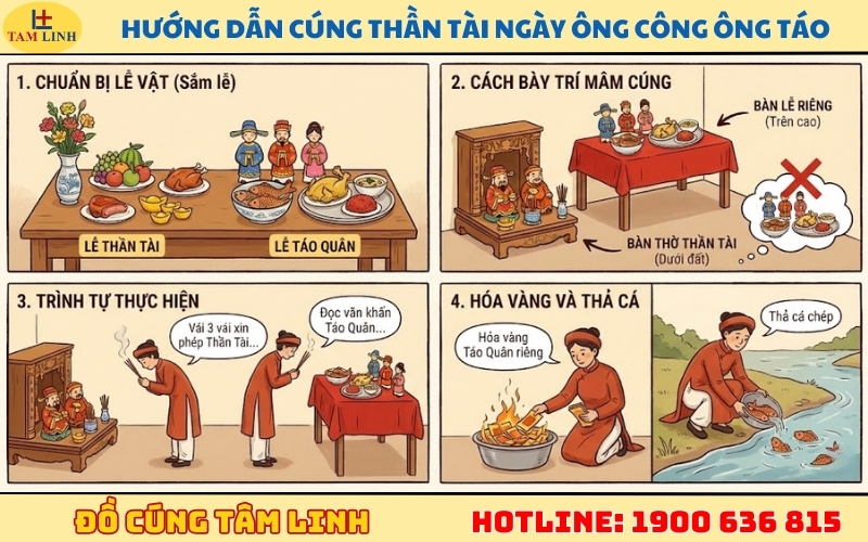 Hướng dẫn cúng thần tài ngày ông công ông táo