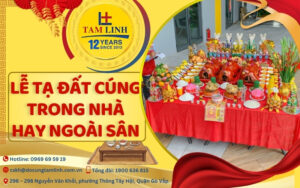 Làm lễ tạ đất cúng trong nhà hay ngoài sân