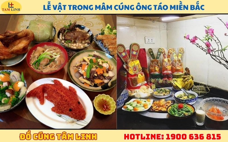 Lễ vật trong mâm cúng ông Táo miền Bắc