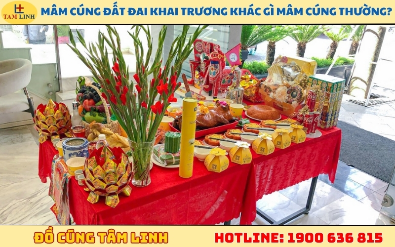 Mâm cúng đất đai khai trương khác gì mâm cúng thường