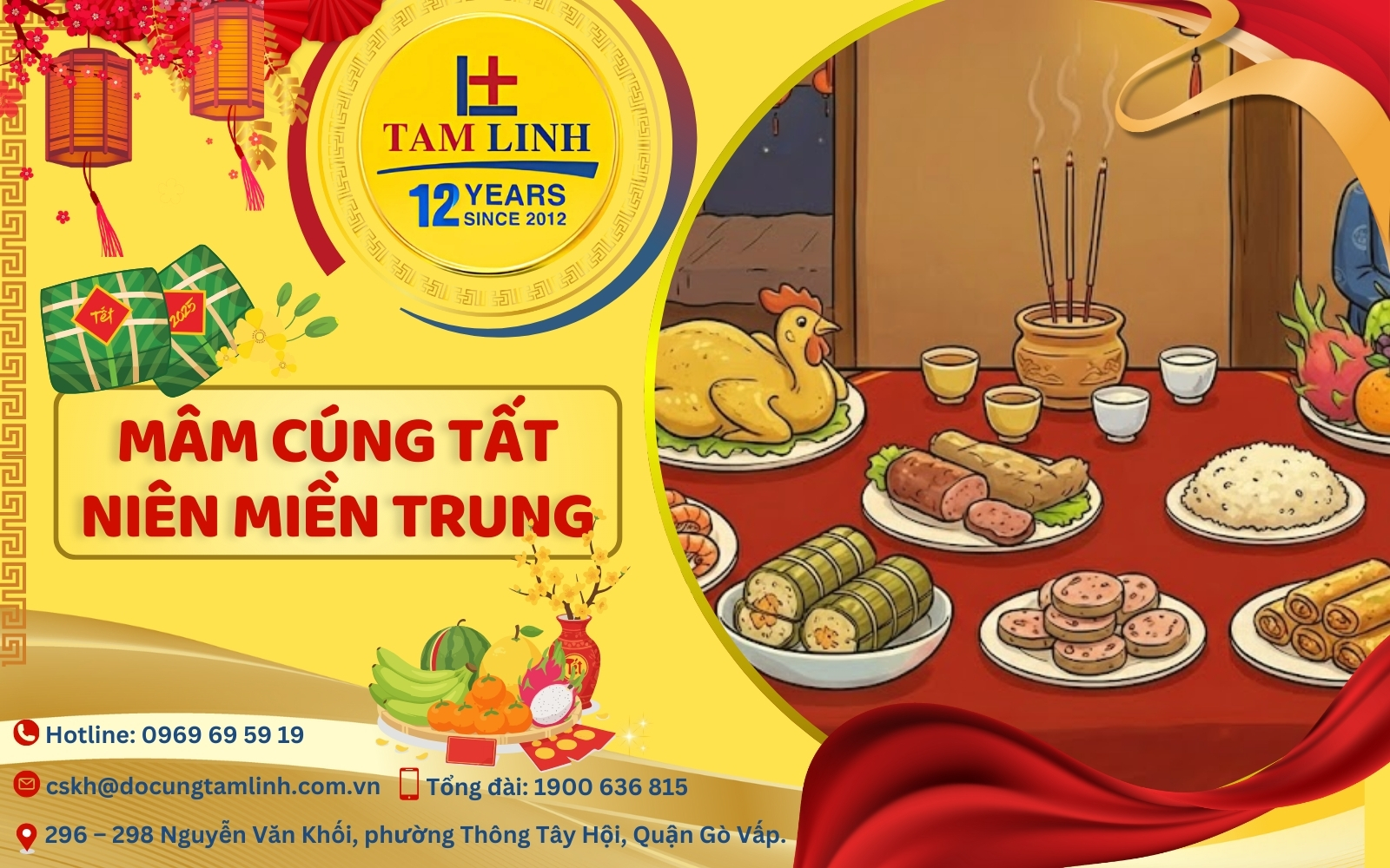 mâm cúng Tất niên miền trung