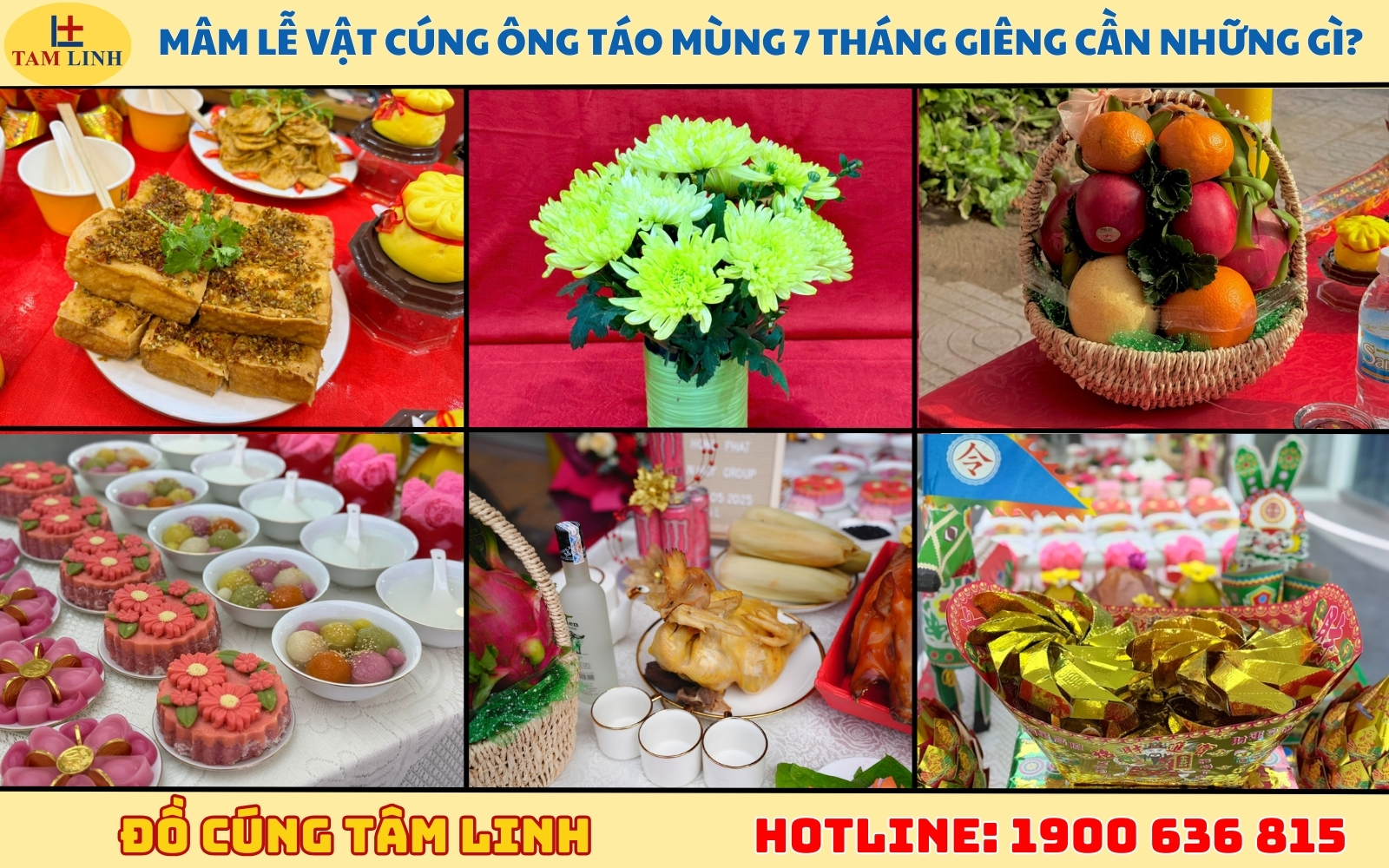 Mâm lễ vật cúng Ông Táo mùng 7 tháng Giêng cần những gì