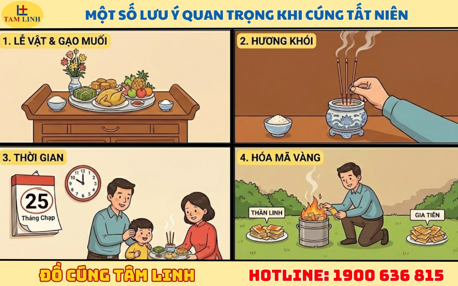 Một số lưu ý quan trọng khi cúng Tất Niên