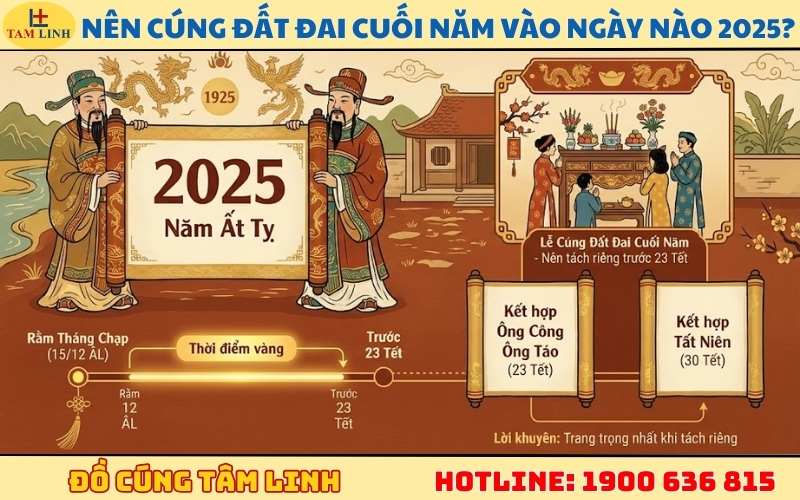 Nên cúng đất đai cuối năm vào ngày nào tốt nhất năm 2025