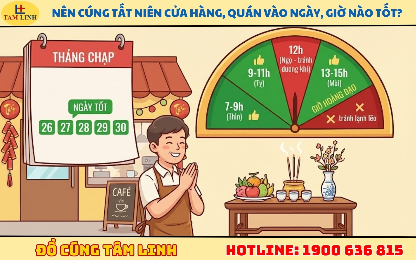Nên cúng tất niên cửa hàng, quán xá vào ngày nào, giờ nào tốt