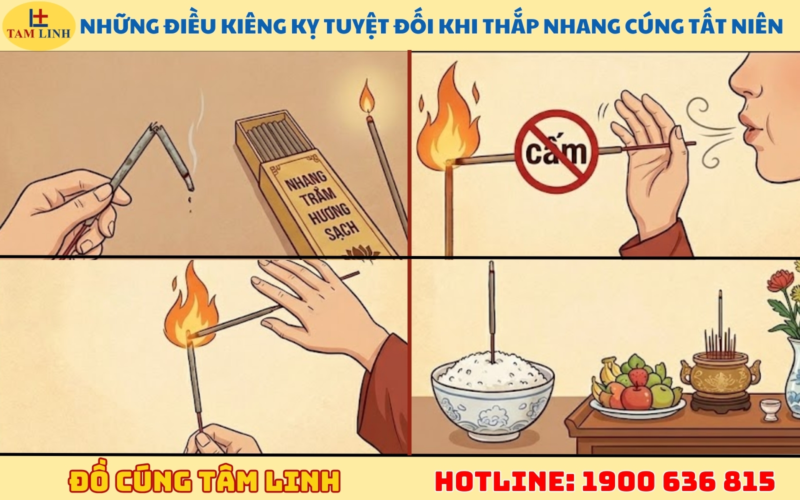 Những điều kiêng kỵ tuyệt đối khi thắp nhang cúng tất niên