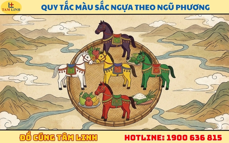 Quy tắc màu sắc ngựa theo Ngũ Phương