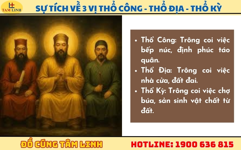 Sự tích về 3 vị Thổ Công - Thổ Địa - Thổ Kỳ