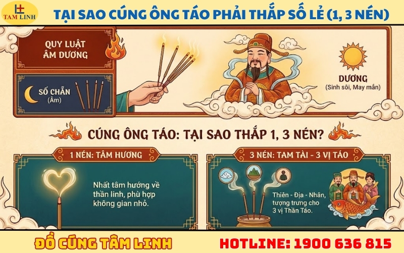 tại sao cúng ông táo phải thắp số lẻ