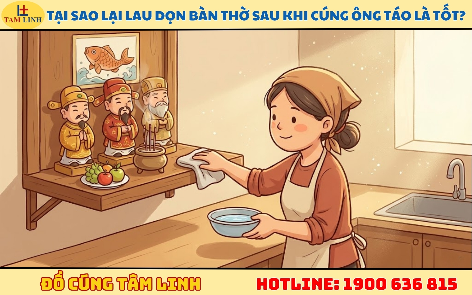 Tại sao lại lau dọn bàn thờ sau khi cúng ông Táo là tốt