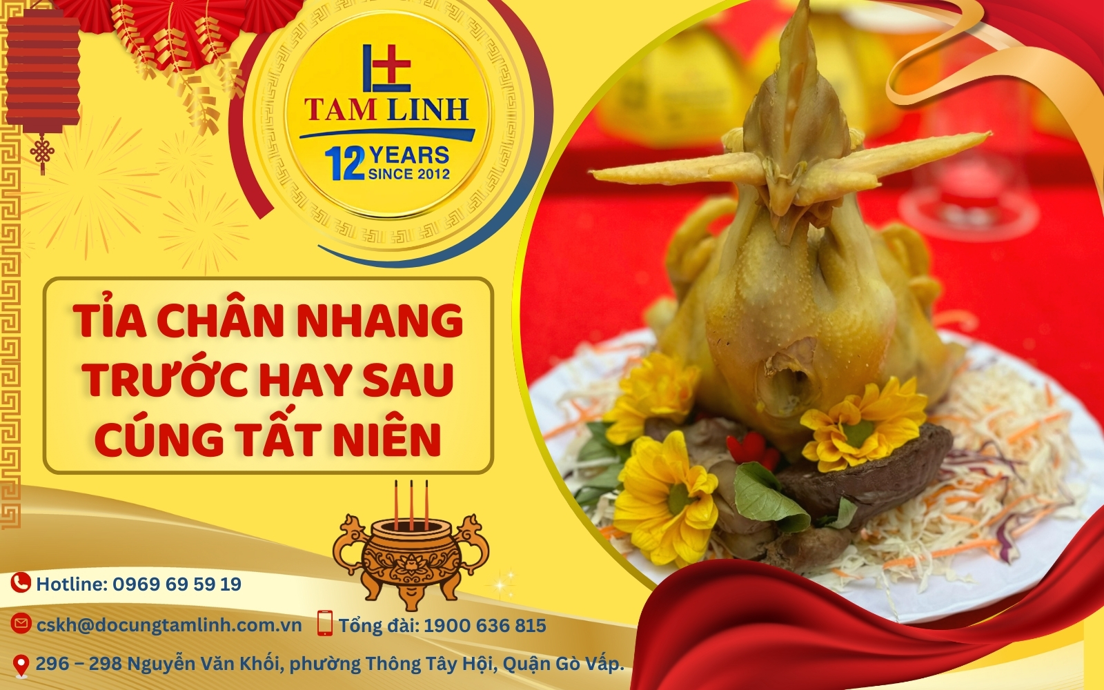 tỉa chân nhang trước hay sau cúng tất niên