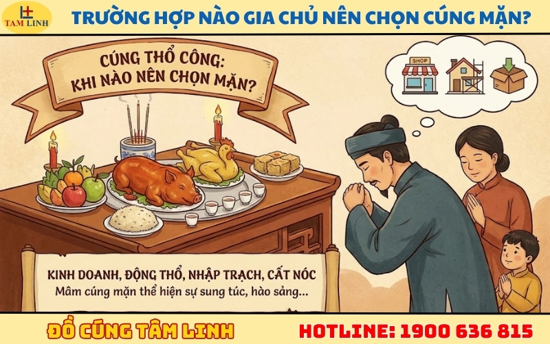 Trường hợp nào gia chủ nên chọn cúng mặn