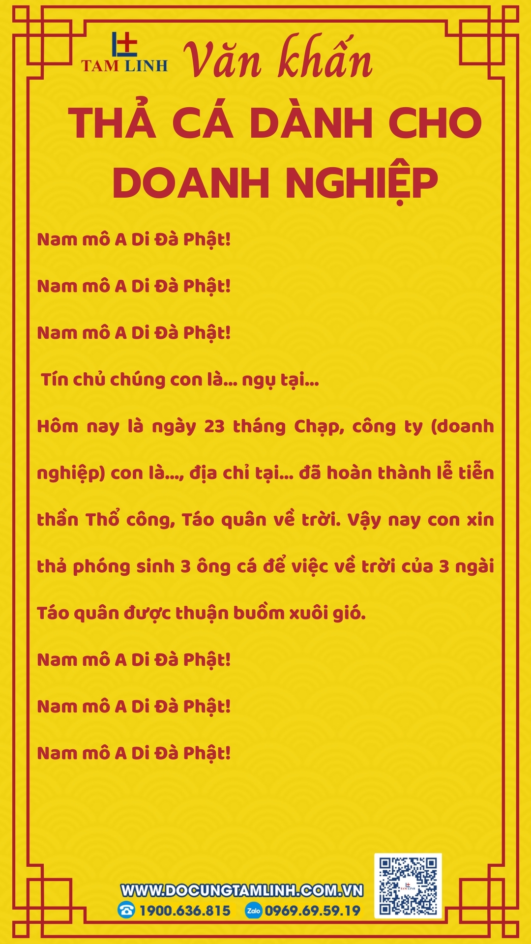 Văn khấn thả cá dành cho doanh nghiệp