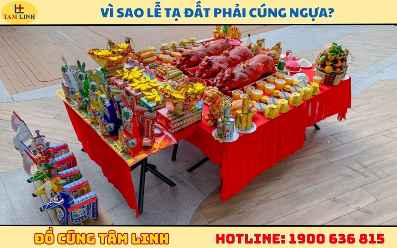 Vì sao lễ tạ đất phải cúng ngựa