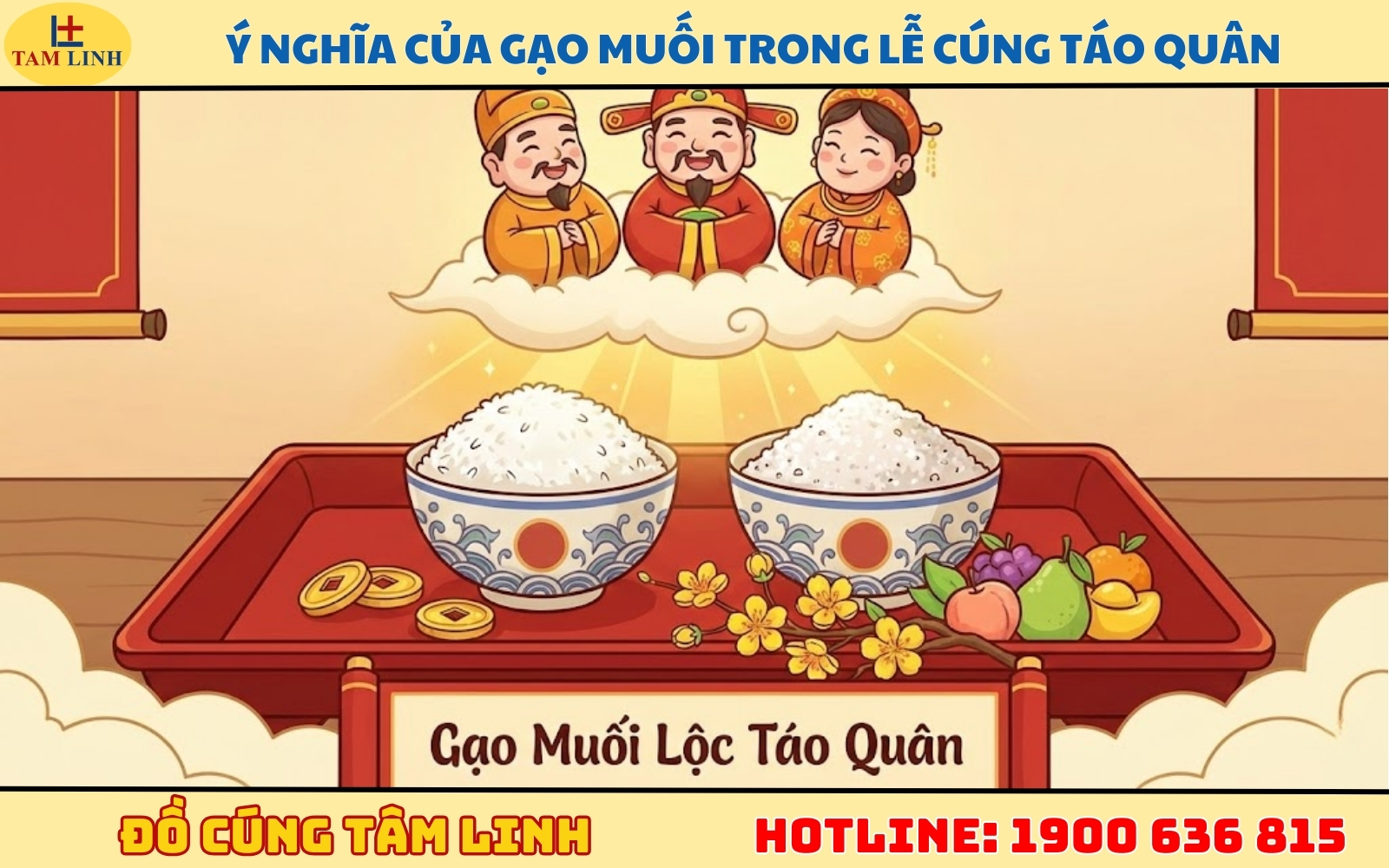 Ý nghĩa của gạo muối trong lễ cúng Táo Quân