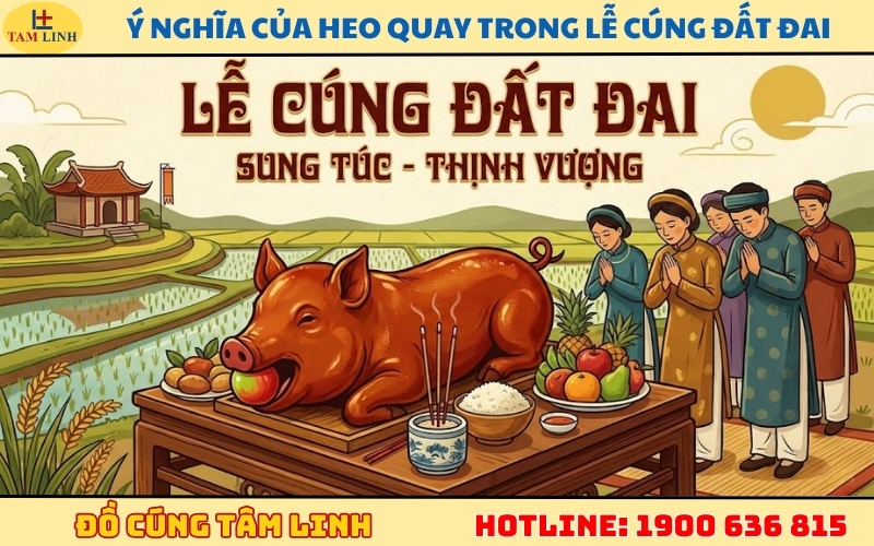 Ý nghĩa của heo quay trong lễ cúng đất đai
