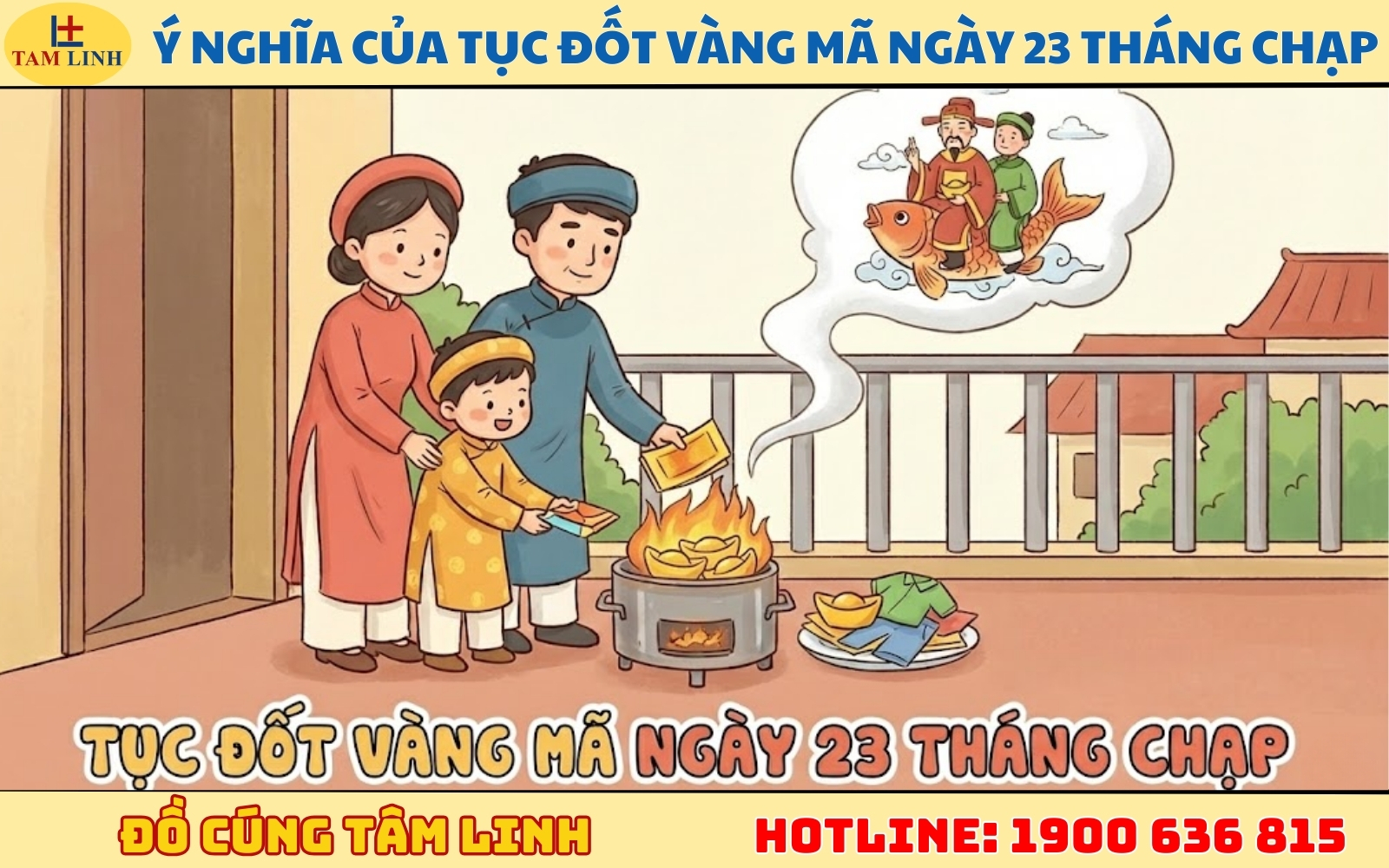 Ý nghĩa của tục đốt vàng mã ngày 23 tháng Chạp