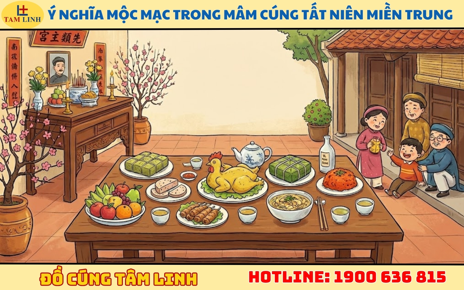 Ý nghĩa mộc mạc trong mâm cỗ tất niên miền Trung
