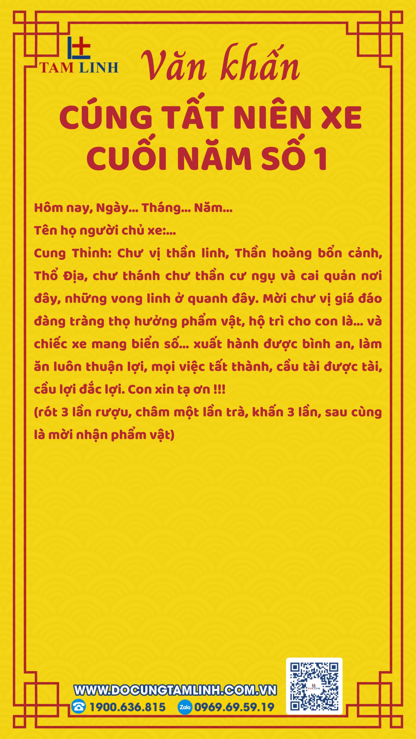 Bài văn khấn cúng tất niên xe cuối năm số 1