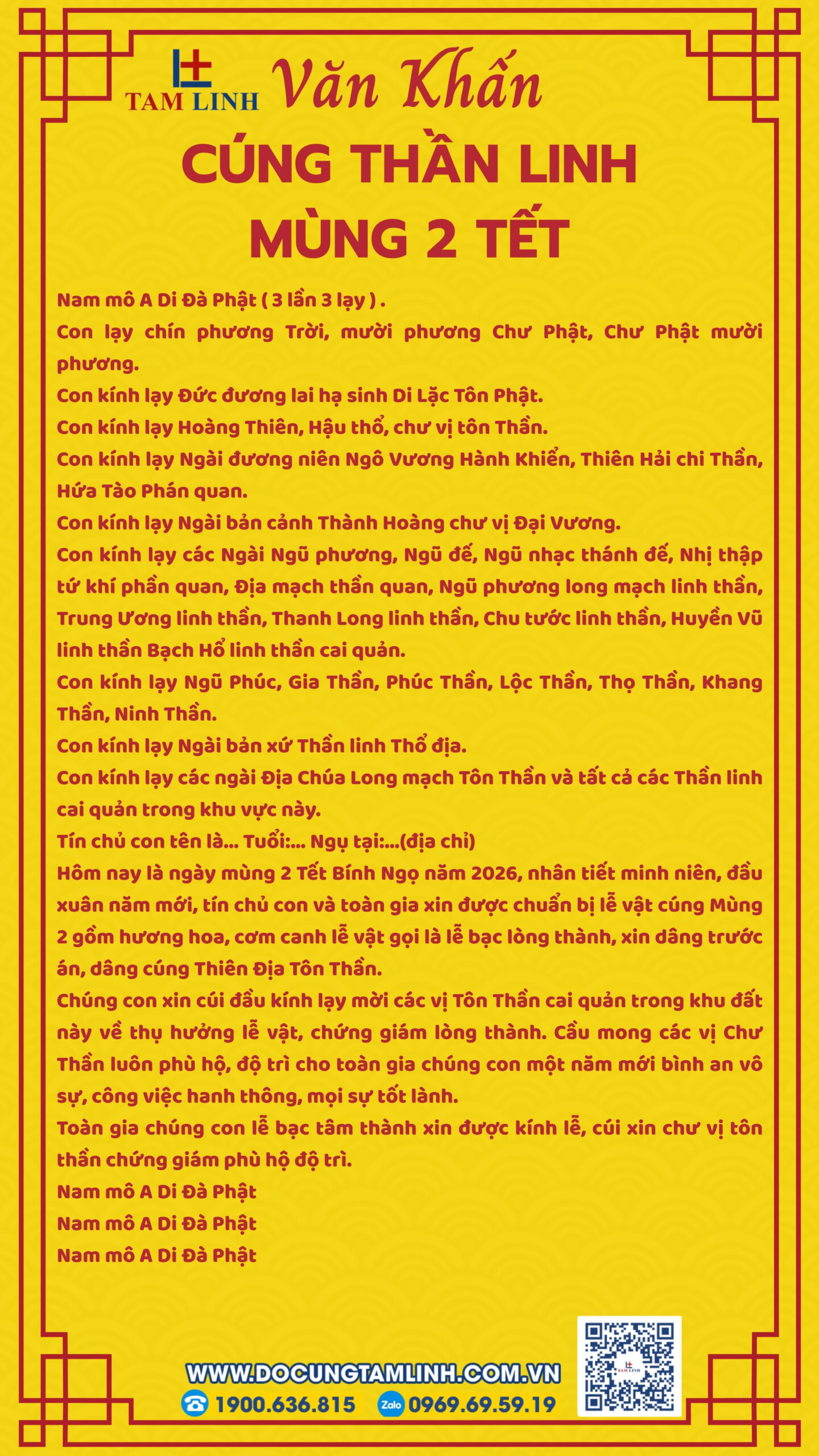 Văn khấn gia tiên mùng 2 Tết