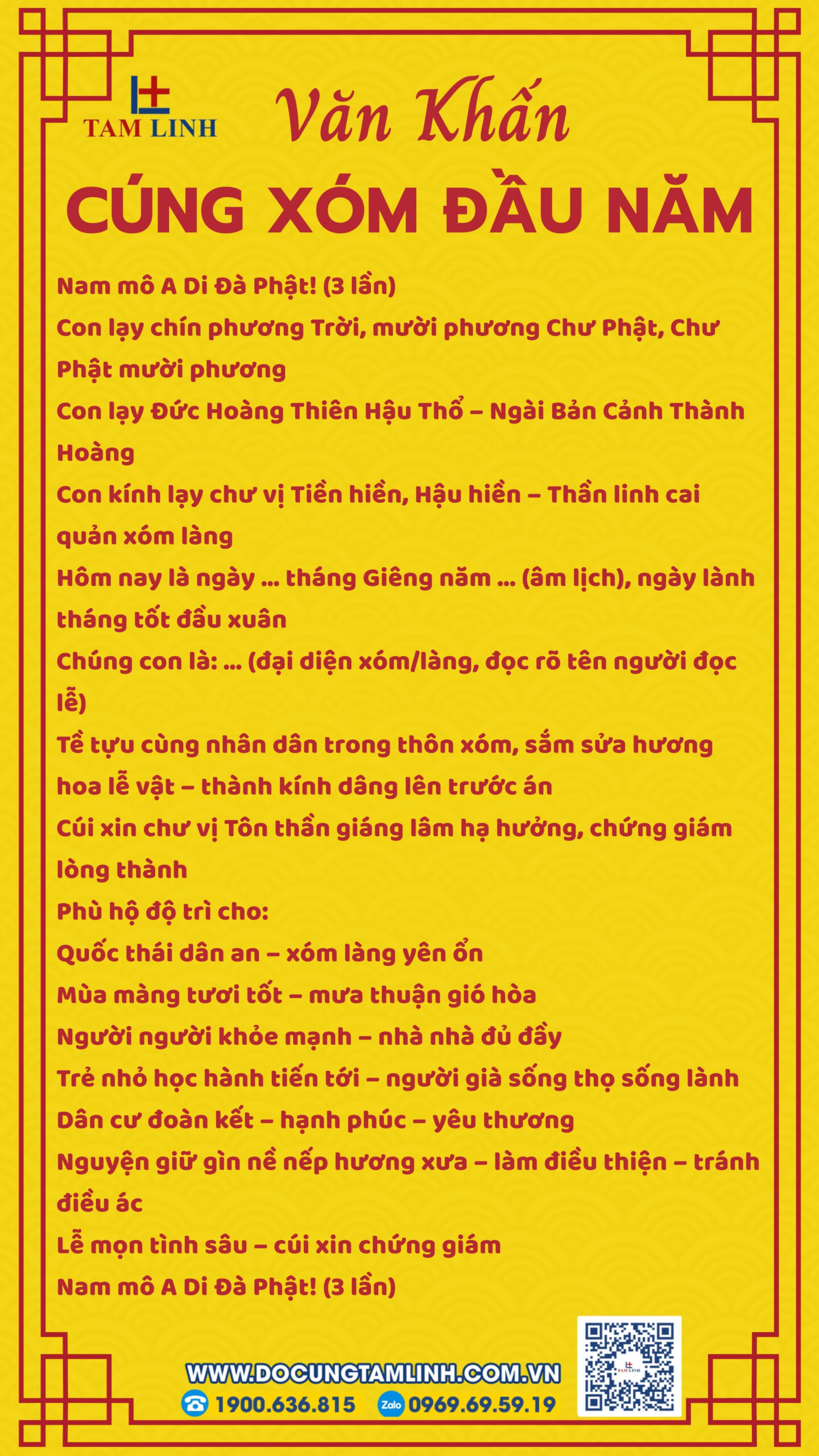 Bài văn khấn cúng xóm đầu năm 2026 chuẩn nhất