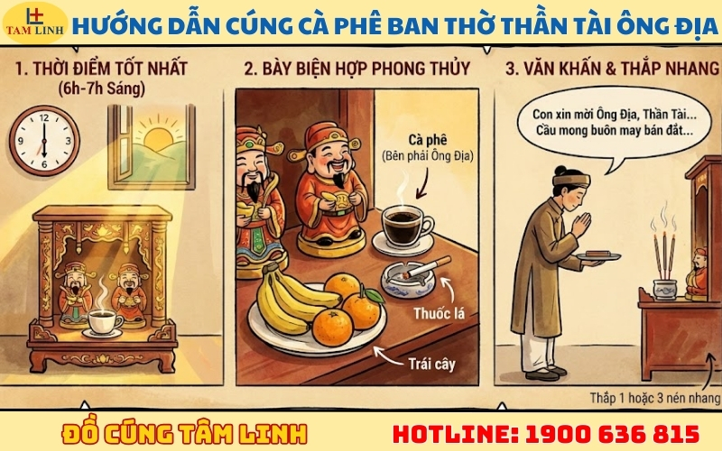 Cúng cà phê sao cho đúng ý Thần