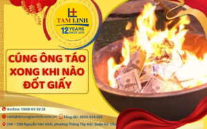 Cúng ông táo xong khi nào đốt giấy