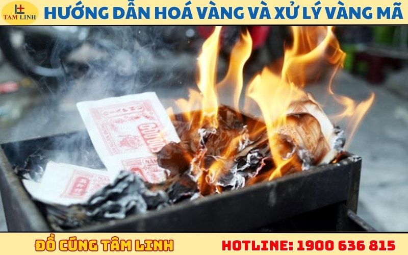 Hướng dẫn hoá vàng và xử lý vàng mã cúng Rằm tháng Giêng