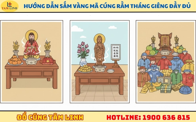 Hướng dẫn sắm vàng mã cúng rằm tháng giêng đầy đủ