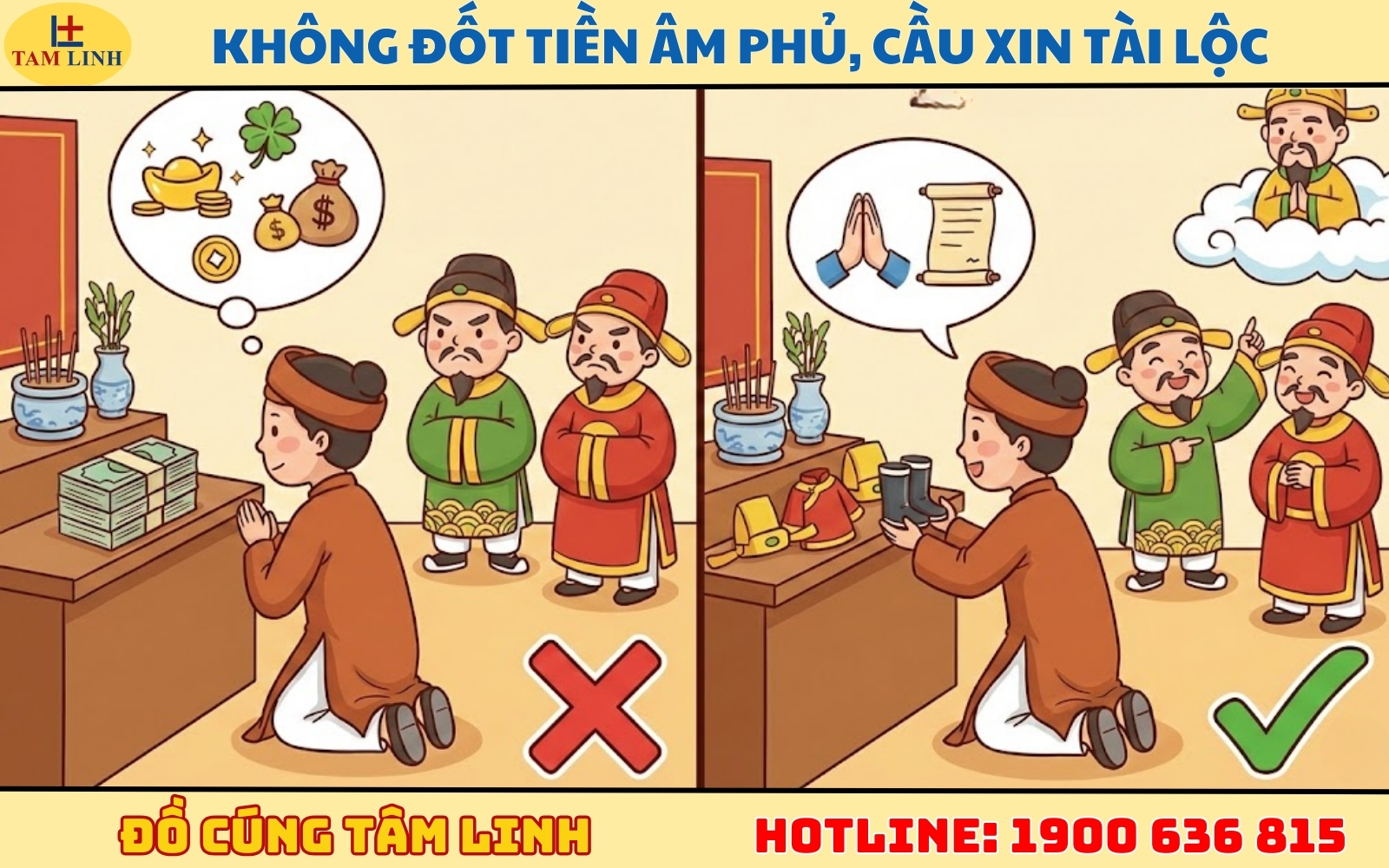 Cúng tiền âm phủ cho Táo Quân