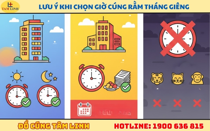 Lưu ý khi chọn giờ cúng rằm tháng giêng
