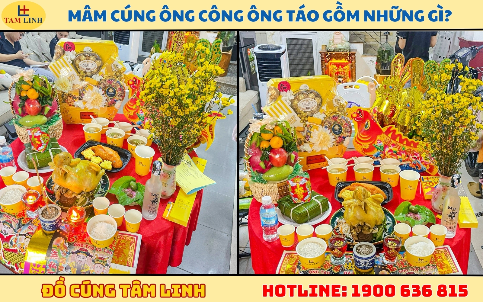 Mâm cúng ông Công ông Táo gồm những gì