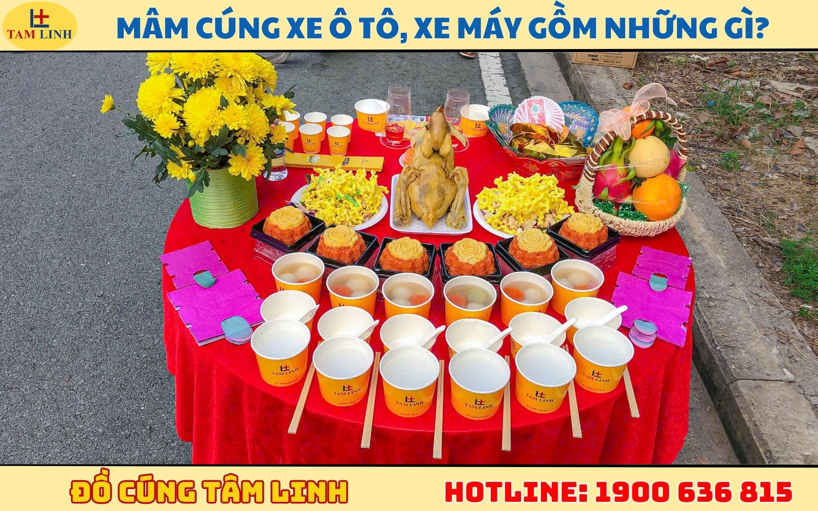 Mâm cúng xe ô tô, xe máy gồm những gì