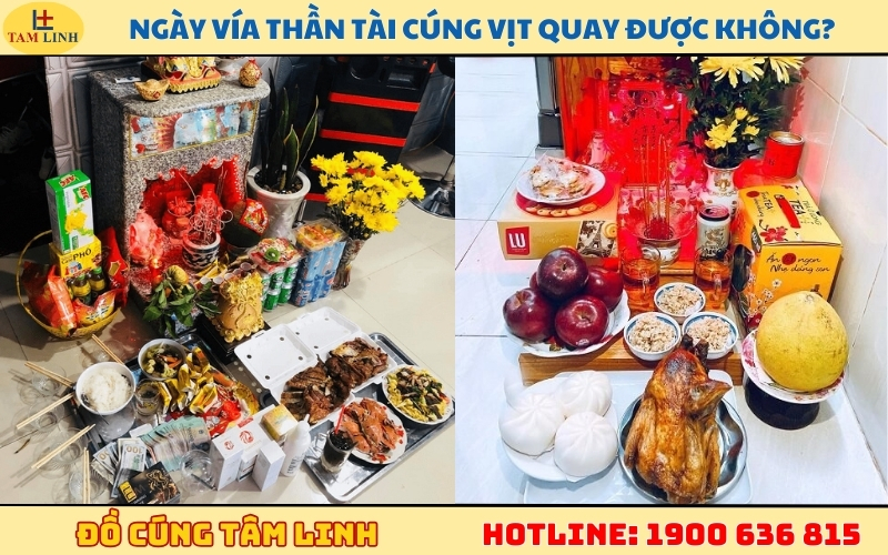 Ngày vía Thần Tài cúng vịt quay được không