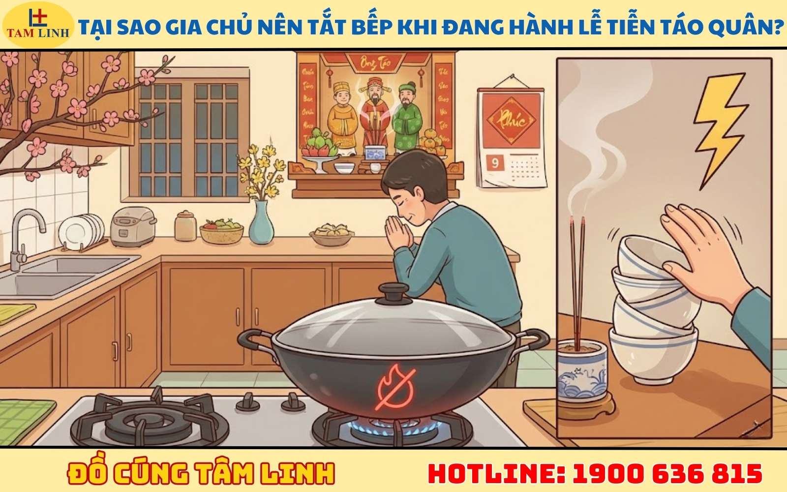 Tại sao gia chủ nên tắt bếp khi đang hành lễ tiễn Táo Quân