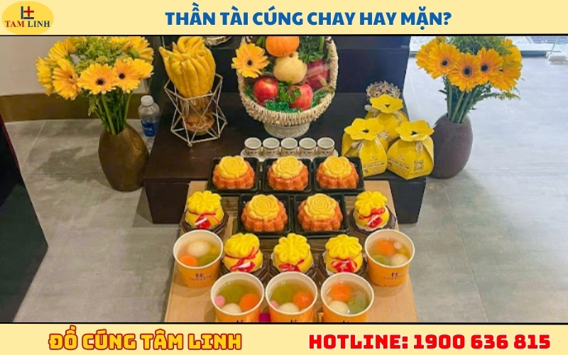 Thần Tài cúng chay hay mặn