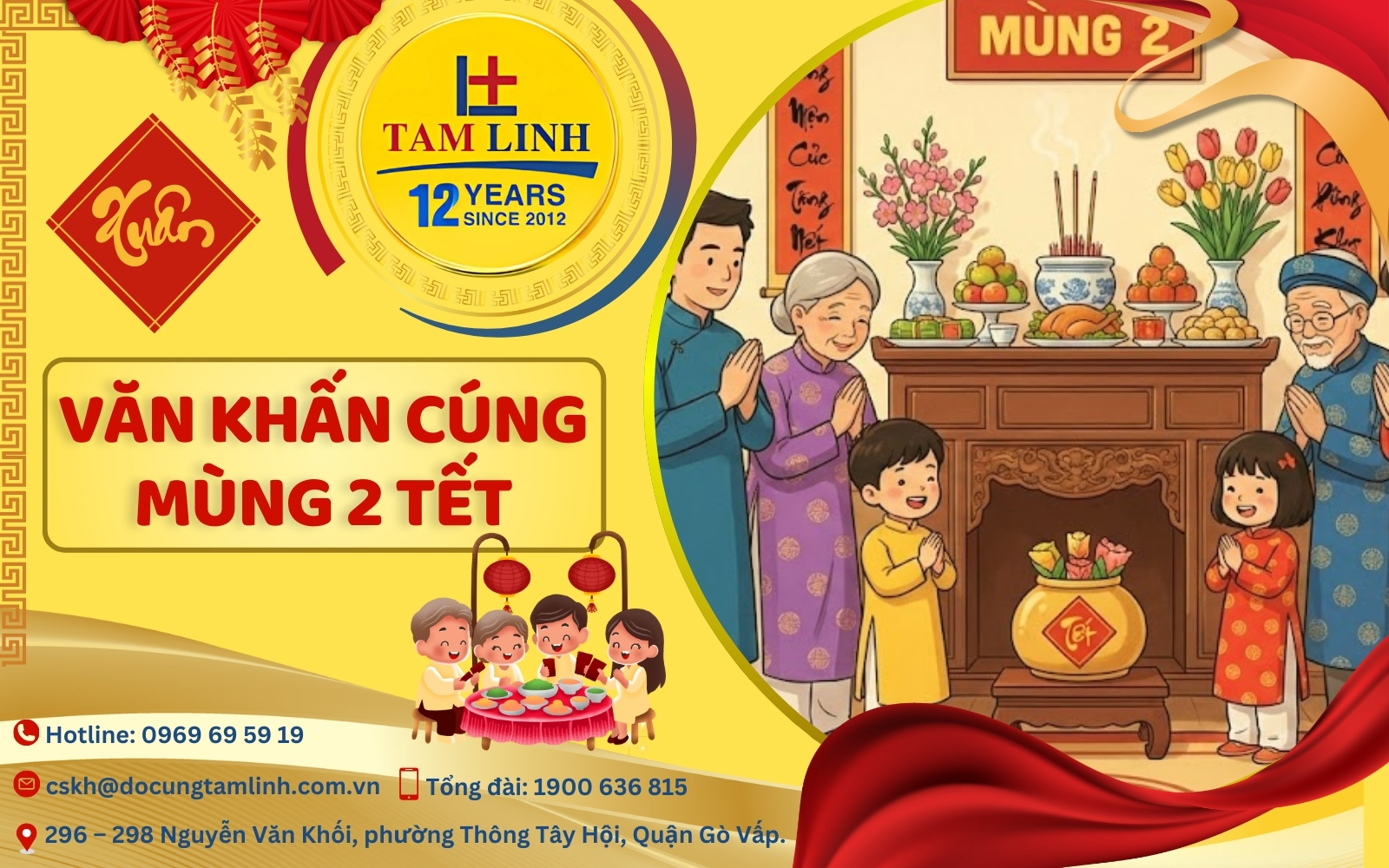 Văn khấn cúng mùng 2 Tết