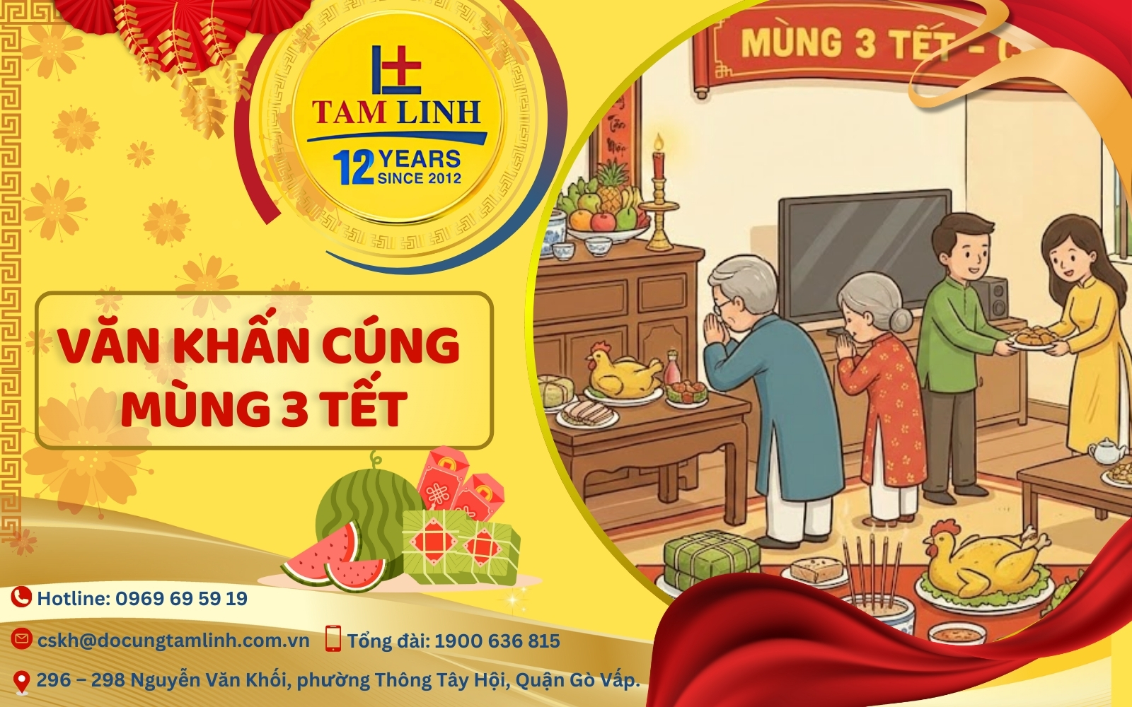 Văn khấn cúng mùng 3 Tết