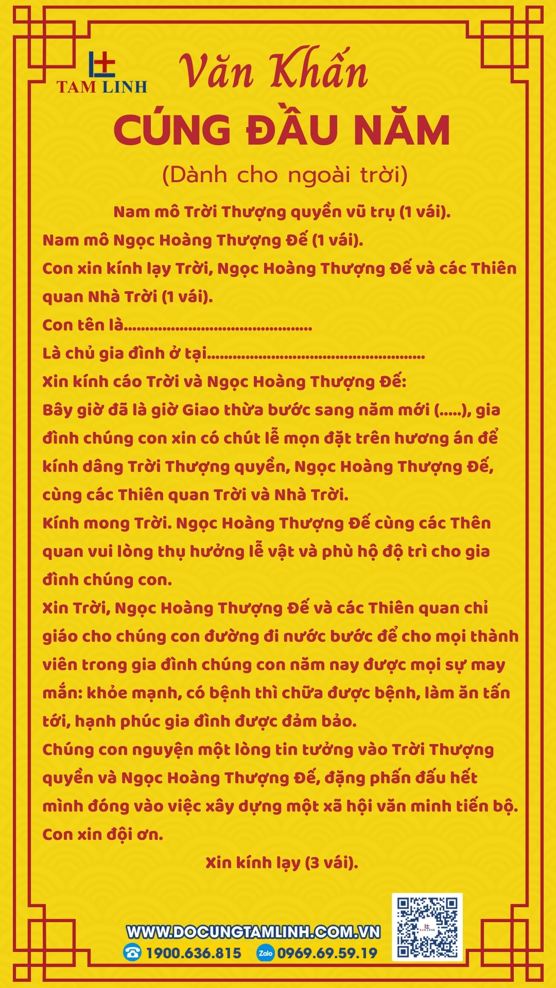 văn khấn ngoài trời