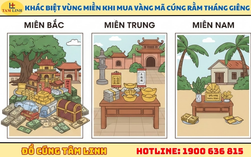Vàng mã cúng rằm tháng giêng gồm những gì cho từng bàn thờ
