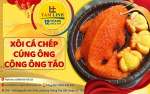 xôi cá chép cúng ông công ông táo