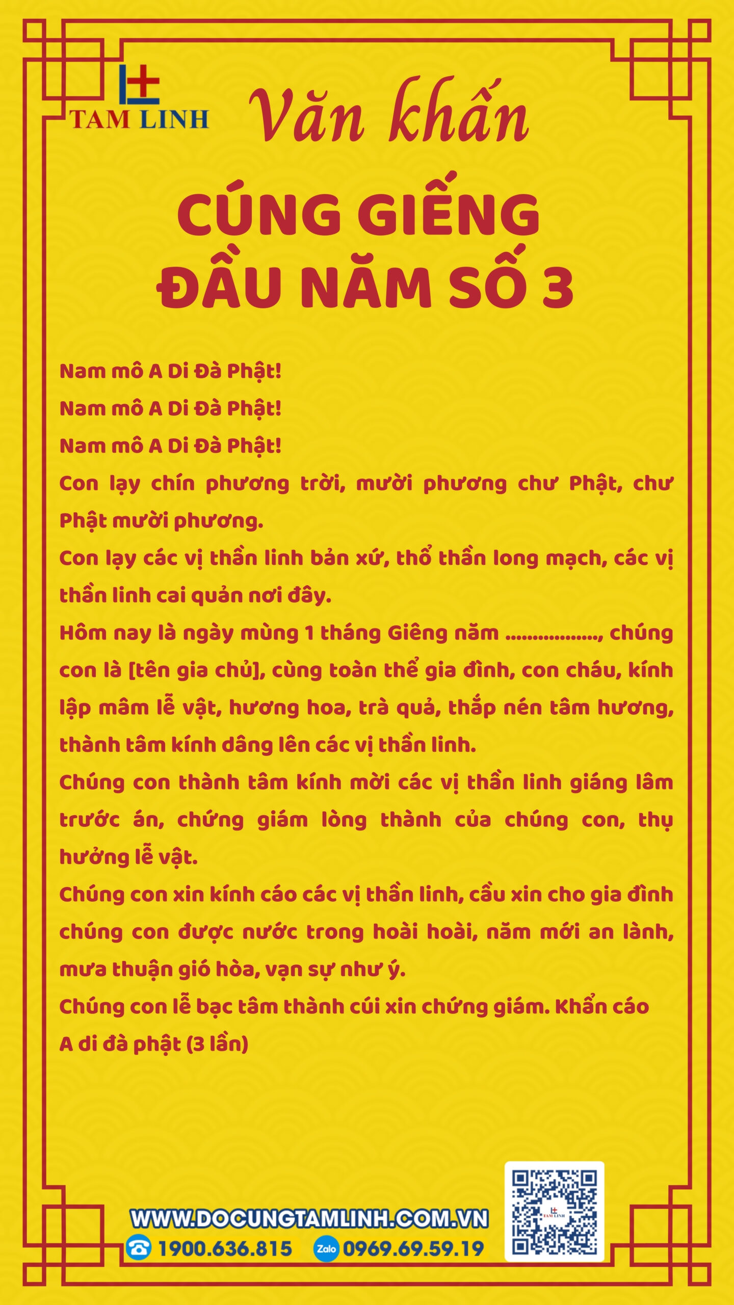 Bài cúng giếng đầu năm số 3