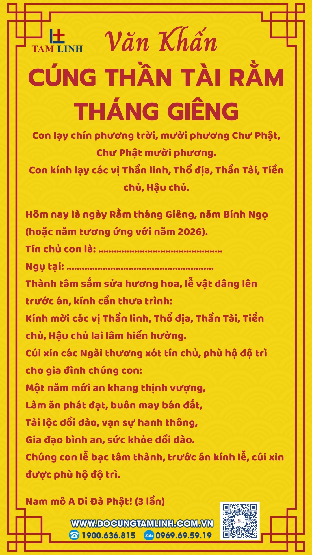 bài cúng thần tài rằm tháng giêng